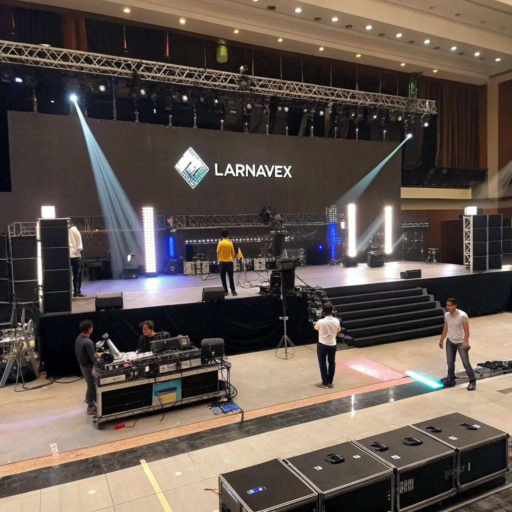 Live event setup managed by LARNAVEX