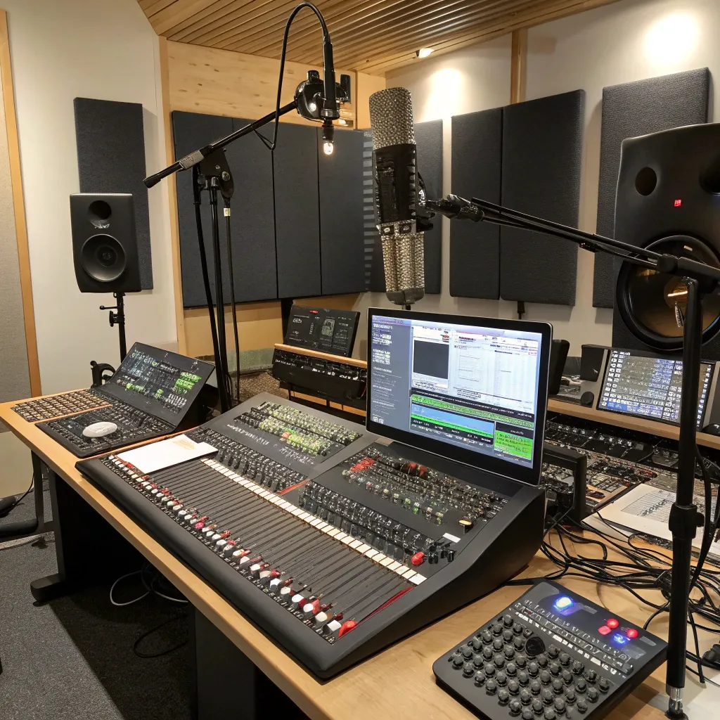 Professional studio recording equipment at LARNAVEX